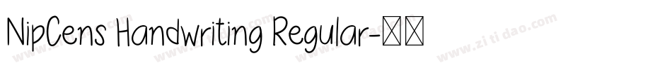NipCens Handwriting Regular字体转换